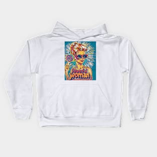 Rebellious and radiant woman: A cry for freedom Kids Hoodie